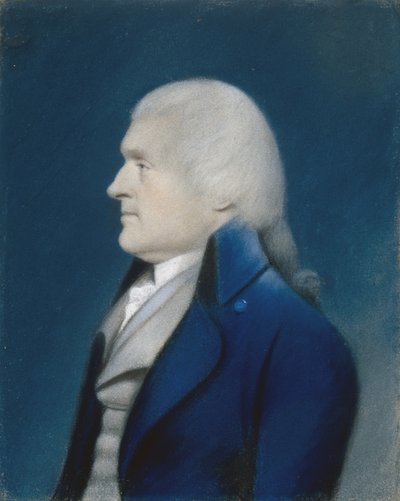 Portrait of Thomas Jefferson, c. 1800-1832 (pastel on gray paper) by American School